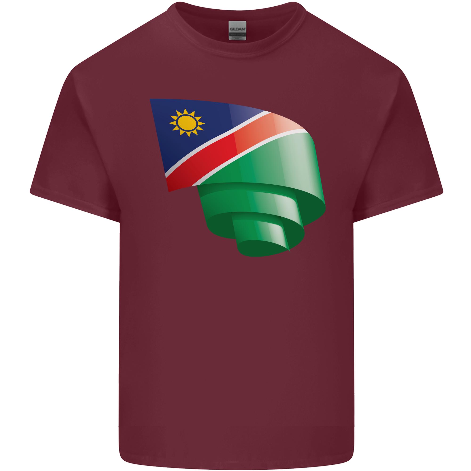 Curled Namibia Flag Namibian Day Football Unisexs Light Cotton TShirt S