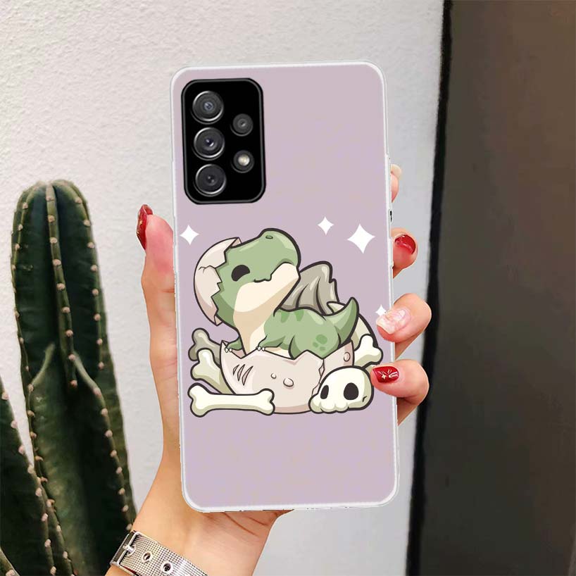 Dinosaur Cartoon Cute For Samsung Galaxy A51 A50 A71 A70 Phone Case A40 A41 A30 A31 A20E A21S A10 A11 A01 5G A6 A8 + A7 A9 Plus