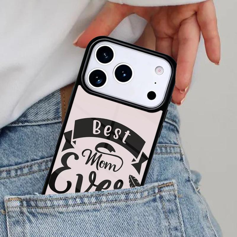 Best Mum Ever Gift Love Phone Case for iPhone 16e 15 14 13 12 17 Pro Max Plus Air 17pro Cover Coque