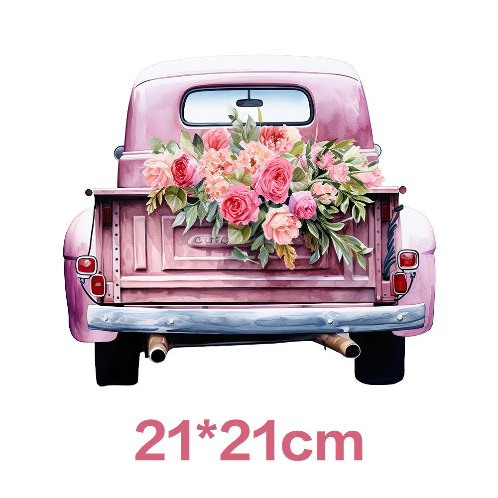 Flower Iron On Transfer Stickers Cute Design Ready To Press Heat Transfer Vinyl Decals Applique for T-Shirt Backpack Clothes
