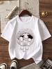 Modisches T-Shirt für Mädchen mit Perlenmuster und Diamantlippen, Perfekt für lässige Streetwear, Damen-T-Shirt, T-Shirt für Damen