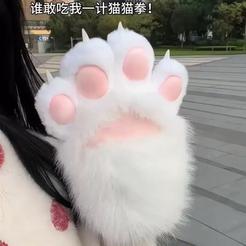 

Douyin такая же когтеточка плюшевая игрушка кукла перчатки мягкие милые кошачья лапа перчатки для девочки ветрозащитные теплые подарок женщине single pack [includes nail]