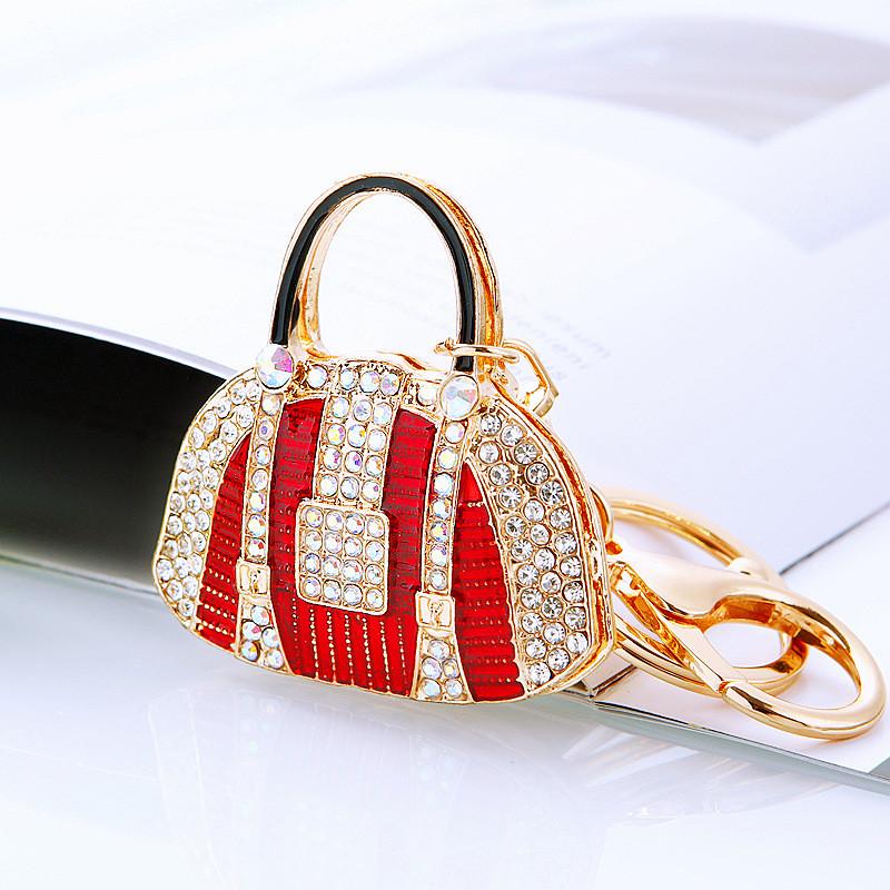 Creative Keychain Rhinestone Beautiful Metallic Purse Charm Perfect For Women Present