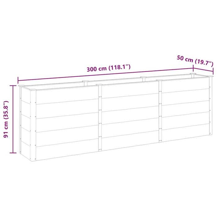 VidaXL Lit surélevé de jardin Gris 300x50x91 cm WPC 318100