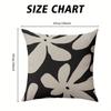 Graphic Bloom Square Jacquard Pillow Cover for Sofa Office Waist Cushion Cover Home Decorative Pillowcase