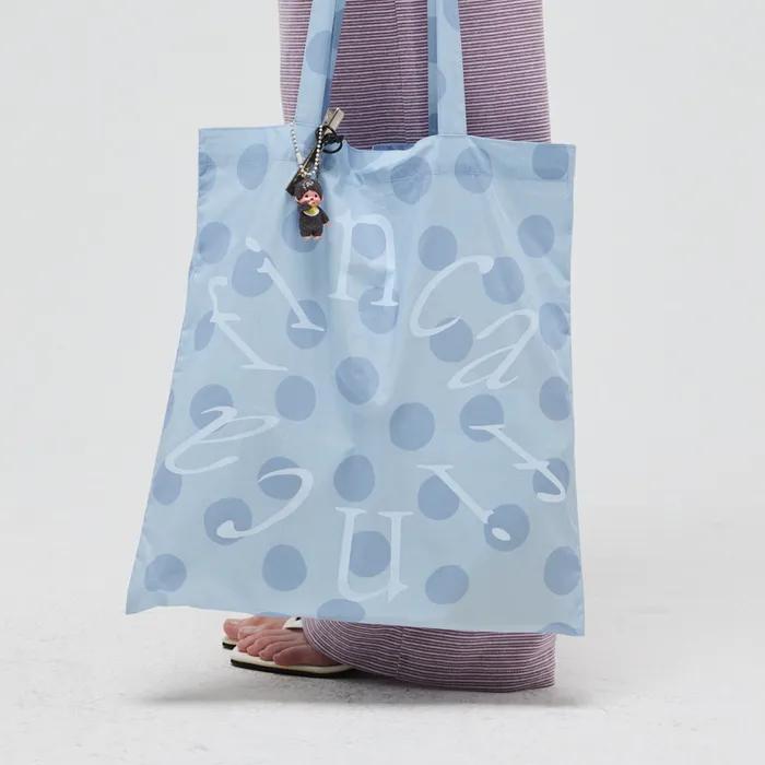 Big Logo Eco Bag_Powder Blue Ugly Dot