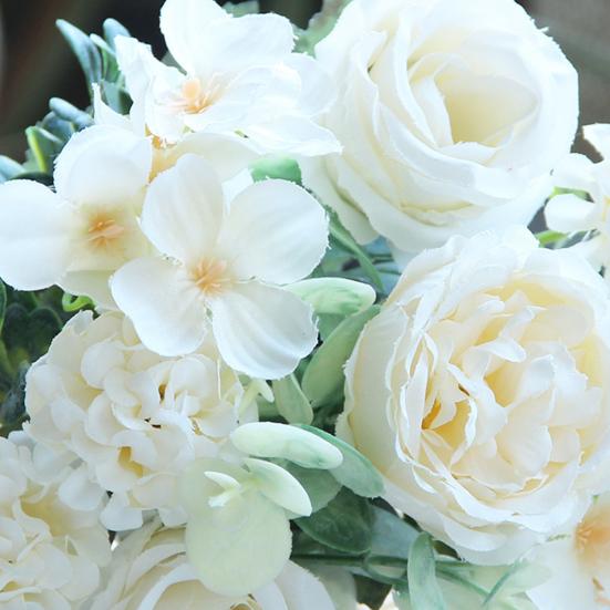 Simulated Flowers Bouquet Bright Colors High Simulation No Withering Fading Fake Flower Home Office Decor