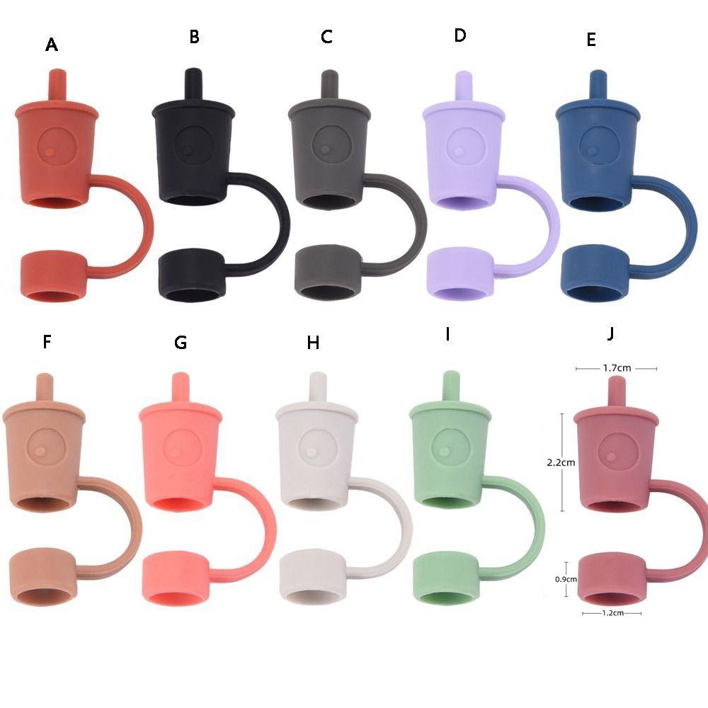 Reusable Straw Tip Caps Splashproof Straw Tips Lids Silicone Straw Tips Covers  8 Mm Straw Tip
