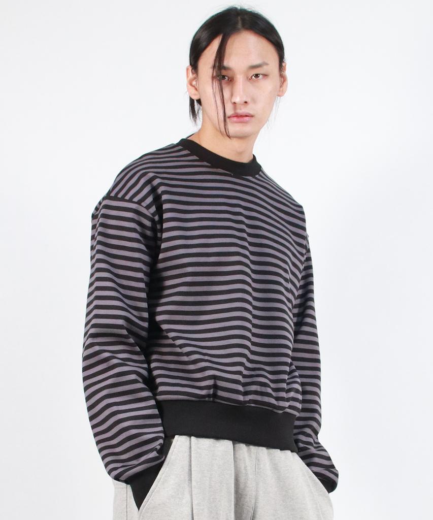 Deumakeu M Stripe Medium-Fit Sweatshirt - Black
