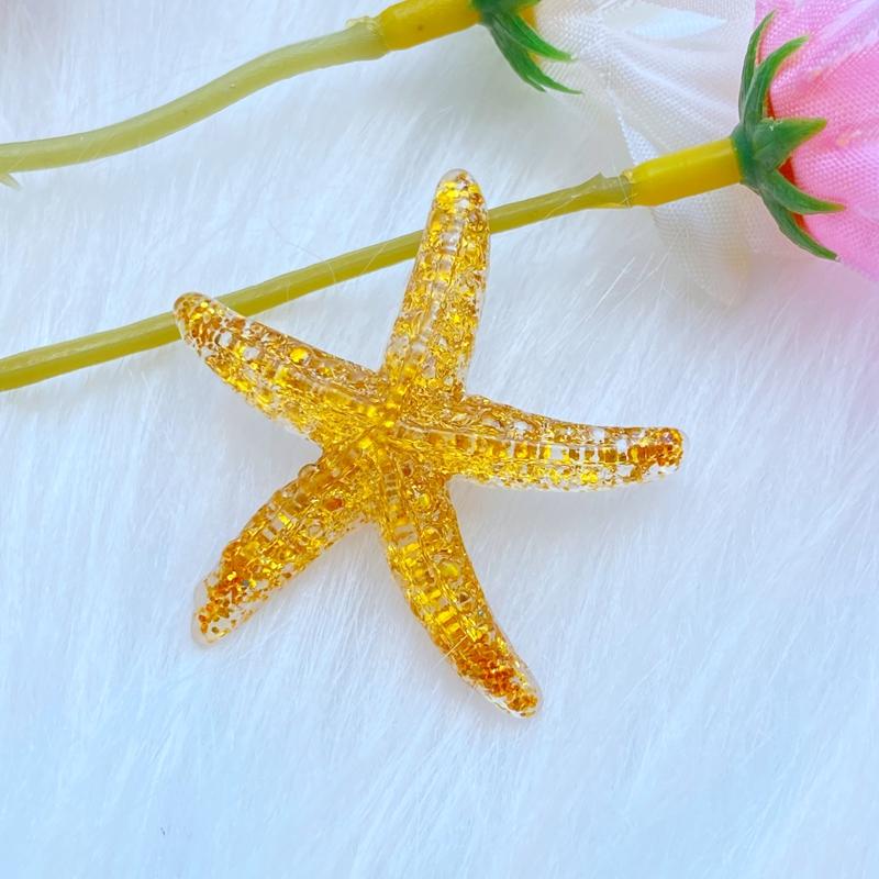 10Pcs New Cute Shining Starfish Flat Back Resin Cabochons Scrapbooking DIY Jewelry Craft Decoration Accessorie Q69