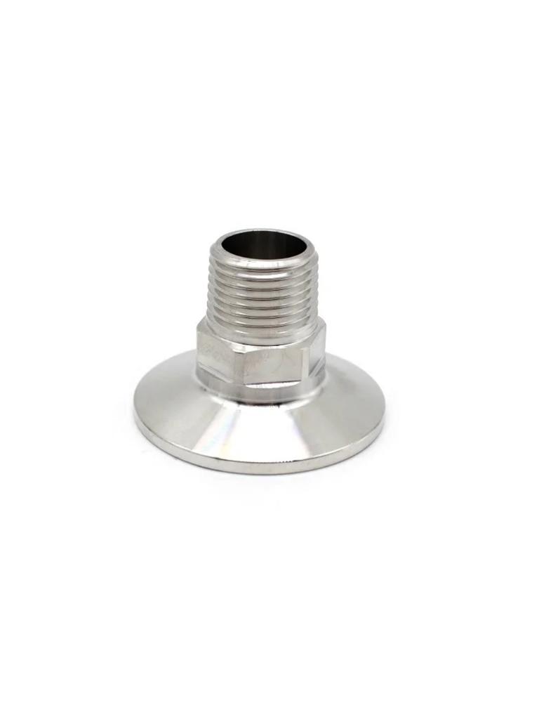 1/4" 3/8" 1/2" 3/4" 1" -4" NPT Male X 0.5" 0.75" 1.5" 2" -4" Tri Clamp Connector Pipe Fitting 304 316L Stainless Steel Sanitary