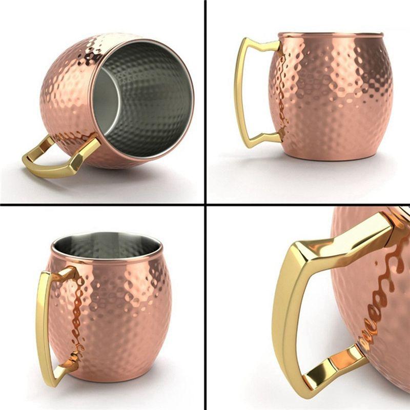 AEE4-Moscow Mule Cup Stainless Steel Cocktail Mug Beer Cup