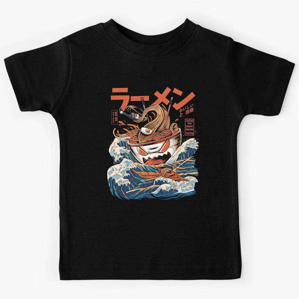 The black Great Ramen Kids T-Shirt 140