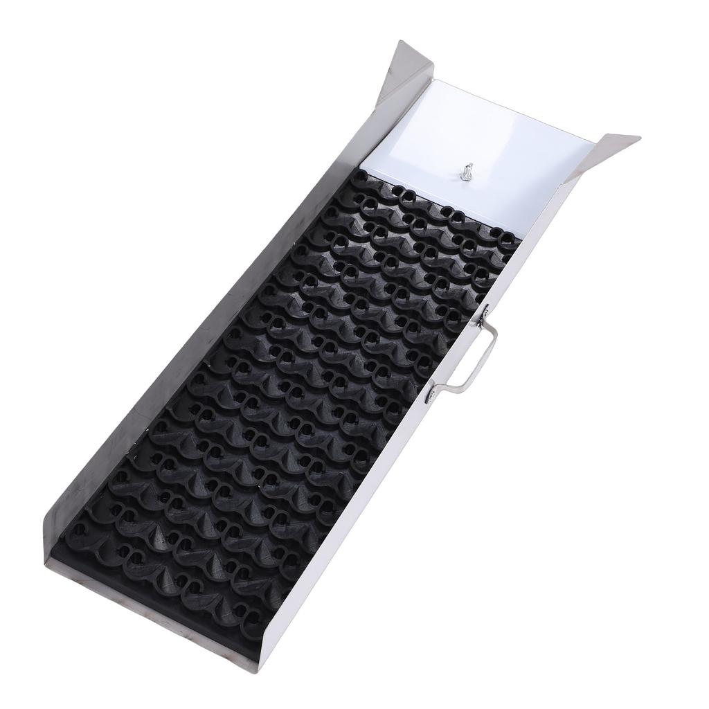 Gold Sluice Box Folding Aluminum Alloy Portable Gold Mining Chute Panning Prospecting Recovery Tool with Rubber Pad