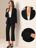 Allegra K Women's Business Blazer, Casual, Long Sleeve, Open Front, Suit Jacket, Black, Size M