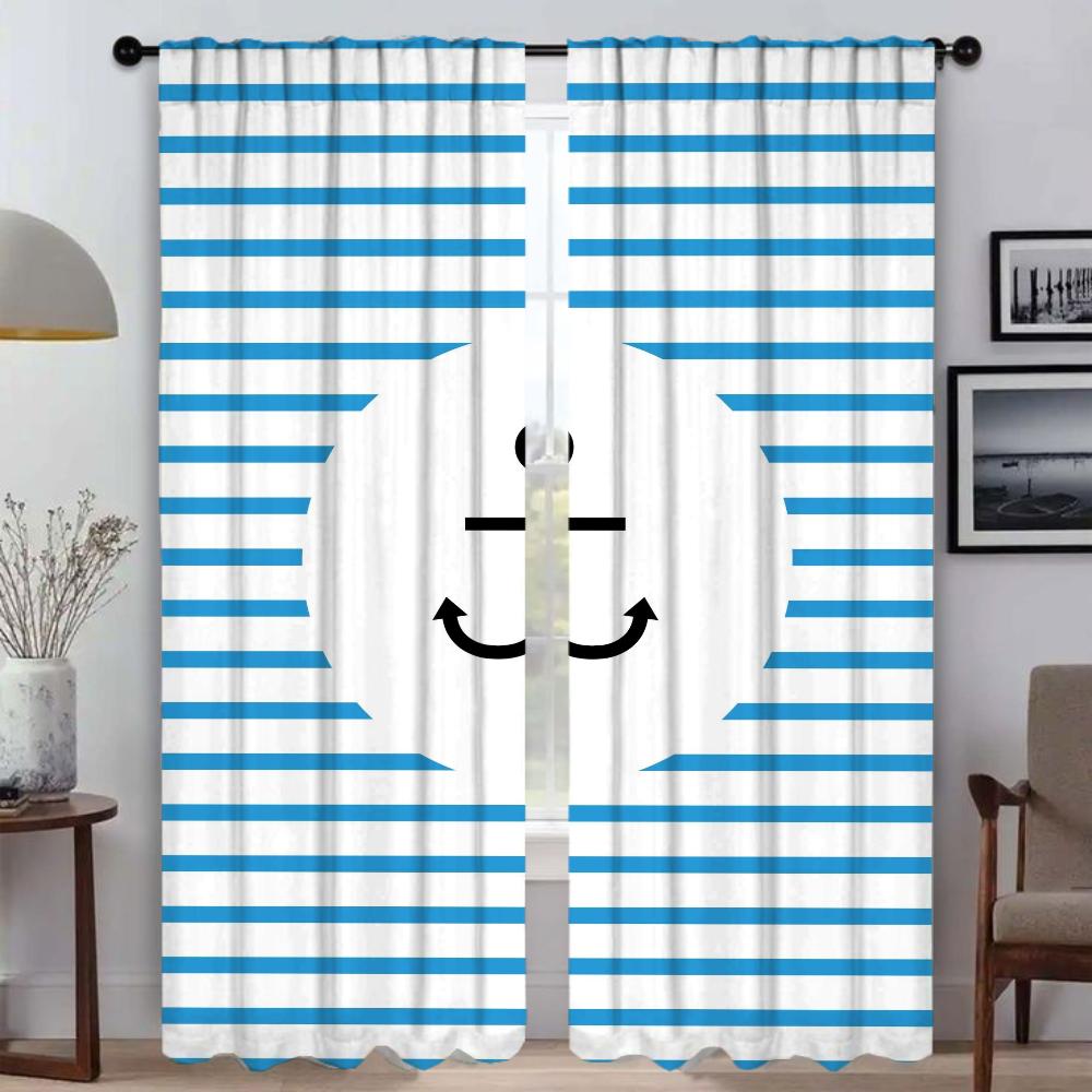 

Шторы для гостиной Шторы Якорь Затемняющие Шторы 2 шт Разделительная Тюль для Спальни Оттенки Хэллоуин Украшения Ребенок W50xH70cmx2pcs-CL