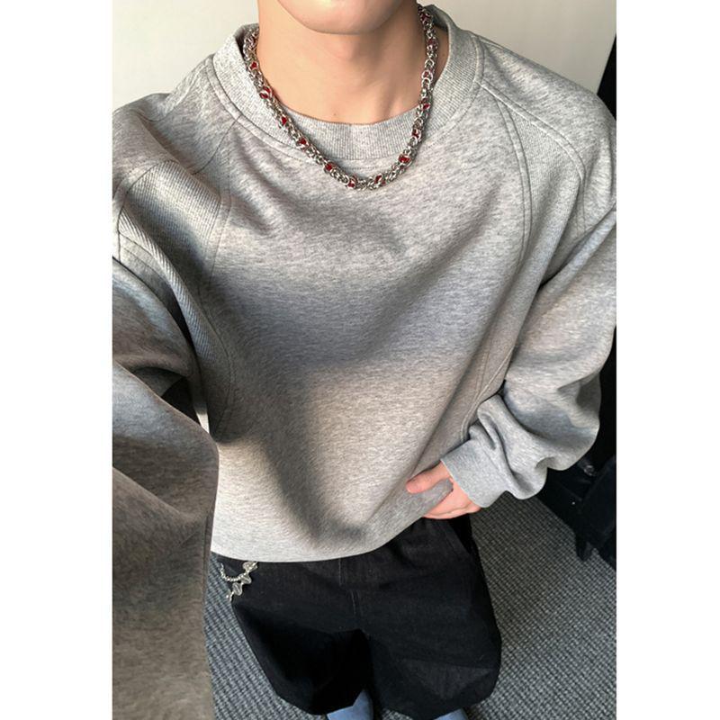 

Men s Trendy Autumn Patchwork Hoodie - Loose, Cool, Plus Size, Deconstructed Design L сірий колір
