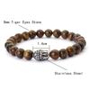 New One Buddha One Demon Beaded Men Bracelet Unfading Not Allergic Stainless Steel Natural Stone Braslet Homme Meditation Joias