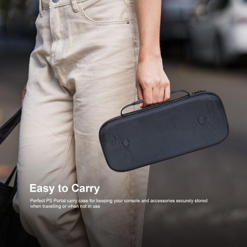 Storage Bag Travel Case for PS Portal Anti-Scratch Waterproof Game Machine Host Handbag Protector Case with Inner Pocket