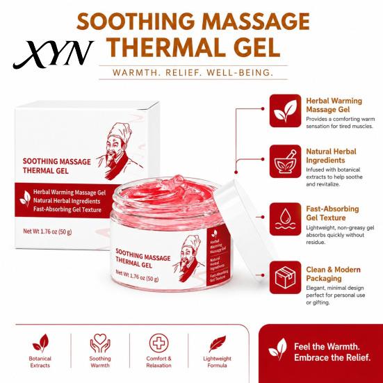 Moisturizing Massage Gel 1/2Pcs Body Soothing Thermal Gel, Natural Herbal Deep Muscle Relief Tissue Cream, Firming & Smoothing Skin Moisturizer Cream