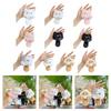 Cute Plush Cats Keychain Creative Animal Pendant Detachable Pendant Car Key Chain Backpack Pendant with Metal Keyring