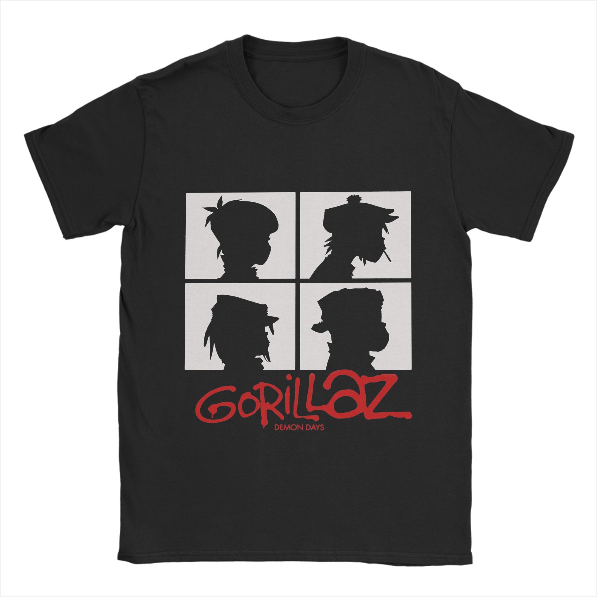 

Футболка Харадзюку Летняя Gorillazs Панк-рок Хип-хоп Футболки Хлопковая футболка для мужчин Классическая Большой размер 6XL Топы с коротким рукавом 2XL