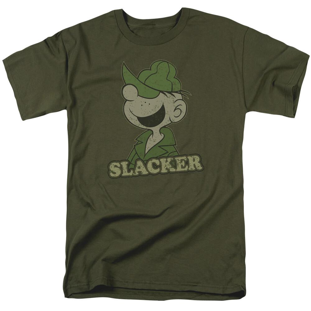 26 Beetle Bailey Slacker T Shirt Mens Licensed Army Comic Tee Military Green Unisex T-Shirt L