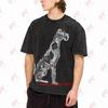 Great Dane Black And White Back Print Vintage Washed Tee Pure Cotton T-Shirt