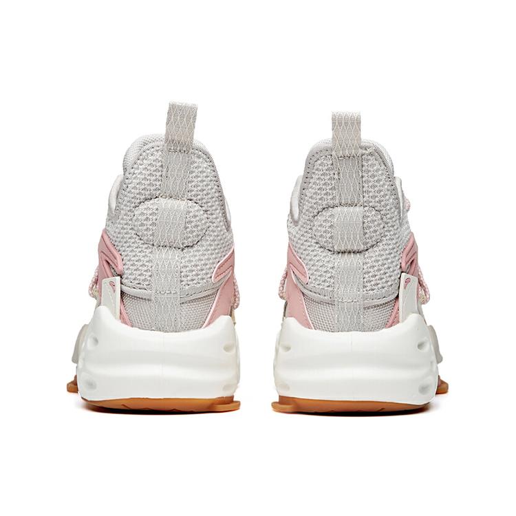 Anta Bastard Mid Top Skateboard Shoes Women's White Gray Pink 122018087-4