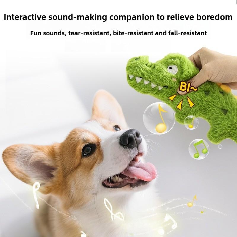 Plush Dog Sound Toy Squeaky Dog Toy Pet Interactive Tug of War Knot Bite-resistant Pet Toys Grinding Boredom with Pet Toys