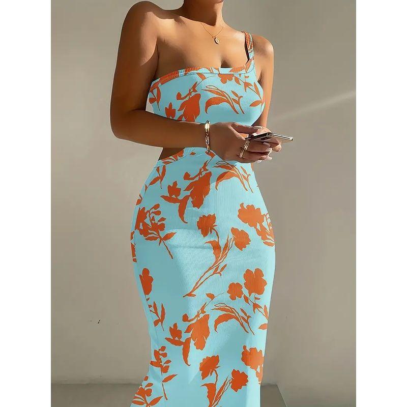 Tailored and Tight Long Dress with Camisole Sling Slim Fit Skinny Long Dress
