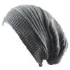 Pleated Knitted Cap Two-Colored Mottled Warm Woolen Beanie Hat Skullcap