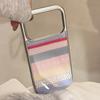 Ins Color Block Stripes for 16 for Apple 17pro Max Mobile Phone Case for IPhone15 Glue Fresh 13 for Huawei