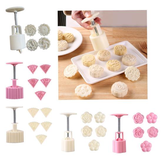 Diy Dessert Making Kit Dual-Head Pastry Mold, 2-in-1 DIY Baking Press Tool for Mooncake Kitchen Supplies Holidays Cookie Cake, Detachable