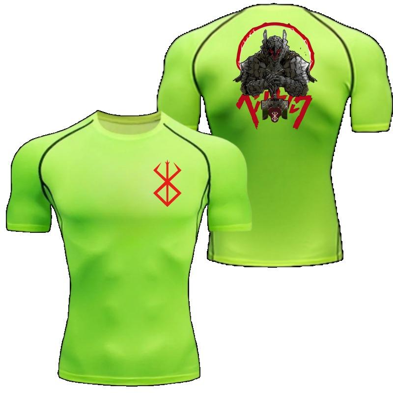 Men Ultra-Light Quick-Dry Athletic T-Shirt Breathable Stretchy Moisture-Wicking Short Guts Sleeve for Fitness Gym Sports Workout