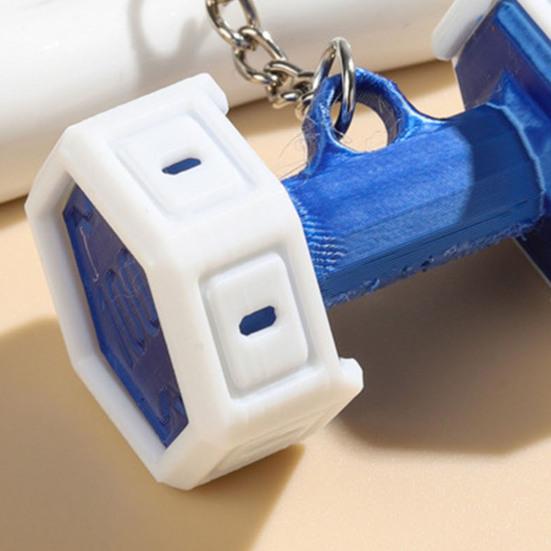 Keychain Pendant 3D Printed Dumbbell Charm Gym Keyring Sports Style Fitness Key Holder Backpack Accessories