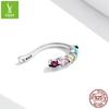 S925 Silver Elf Ear Bone Clip Single, Colored Zircon Without Ear Holes S925 Tremella Clip Sce1250
