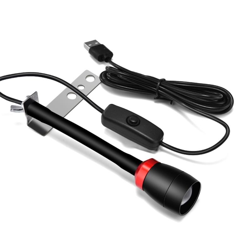 Aluminum Raft Fishing Light USB Port Powered Night Fishing Rod Light Rod Tip Fishing Light Fishing Accessories