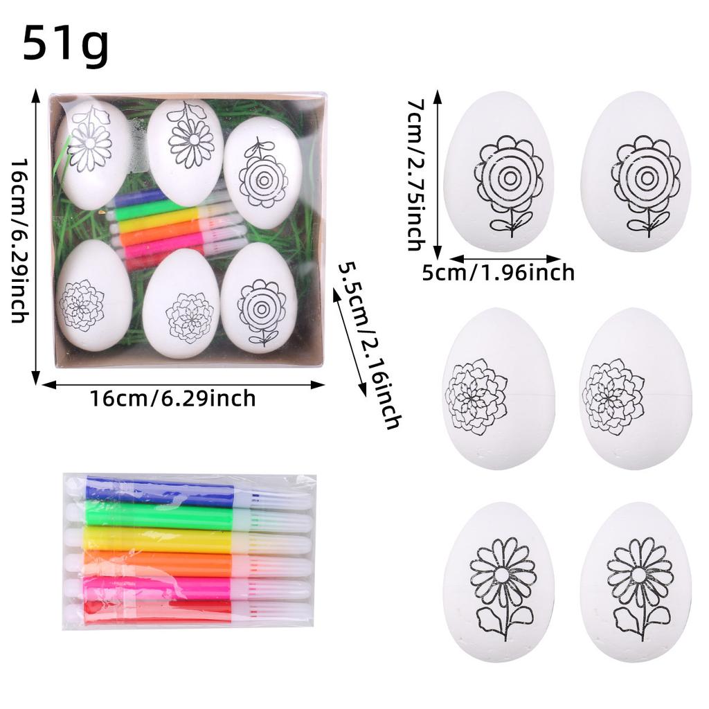 Easter Egg Diy Children'S Hand-Painted Rabbit Chick Simulation Egg Set Graffiti Resurrection Egg Toy
