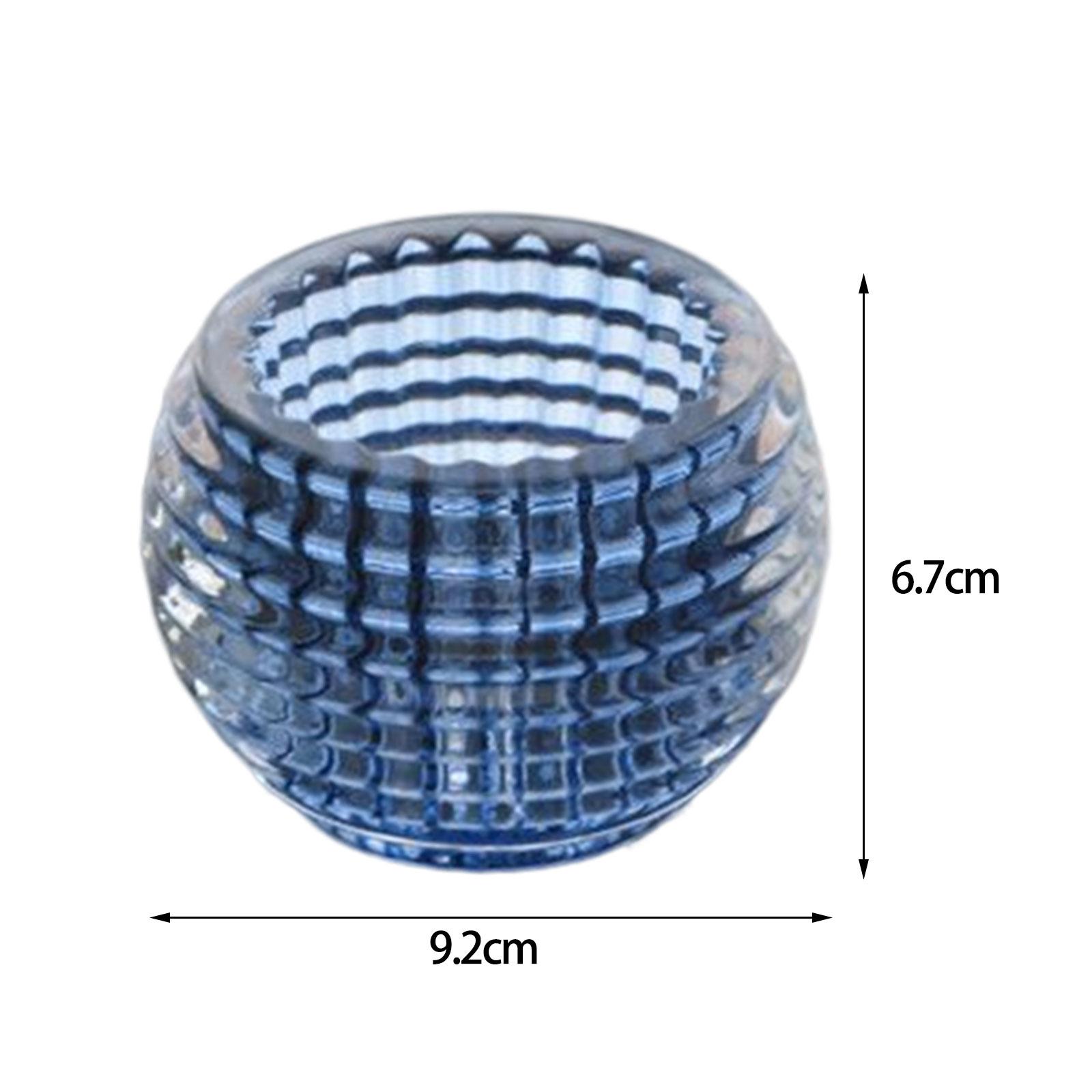 

Стеклянный подсвечник, стеклянный подсвечник, подарок на новоселье, украшение для дома, романтический подсвечник для чайной свечи, украшение для стола синий