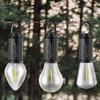 Solarbetriebene LED-Campinglampe USB-Aufladung LED-Beleuchtung Laterne Wasserdicht BBQ-Atmosphärenlicht 4 Stufen für Outdoor-BBQ-Camping