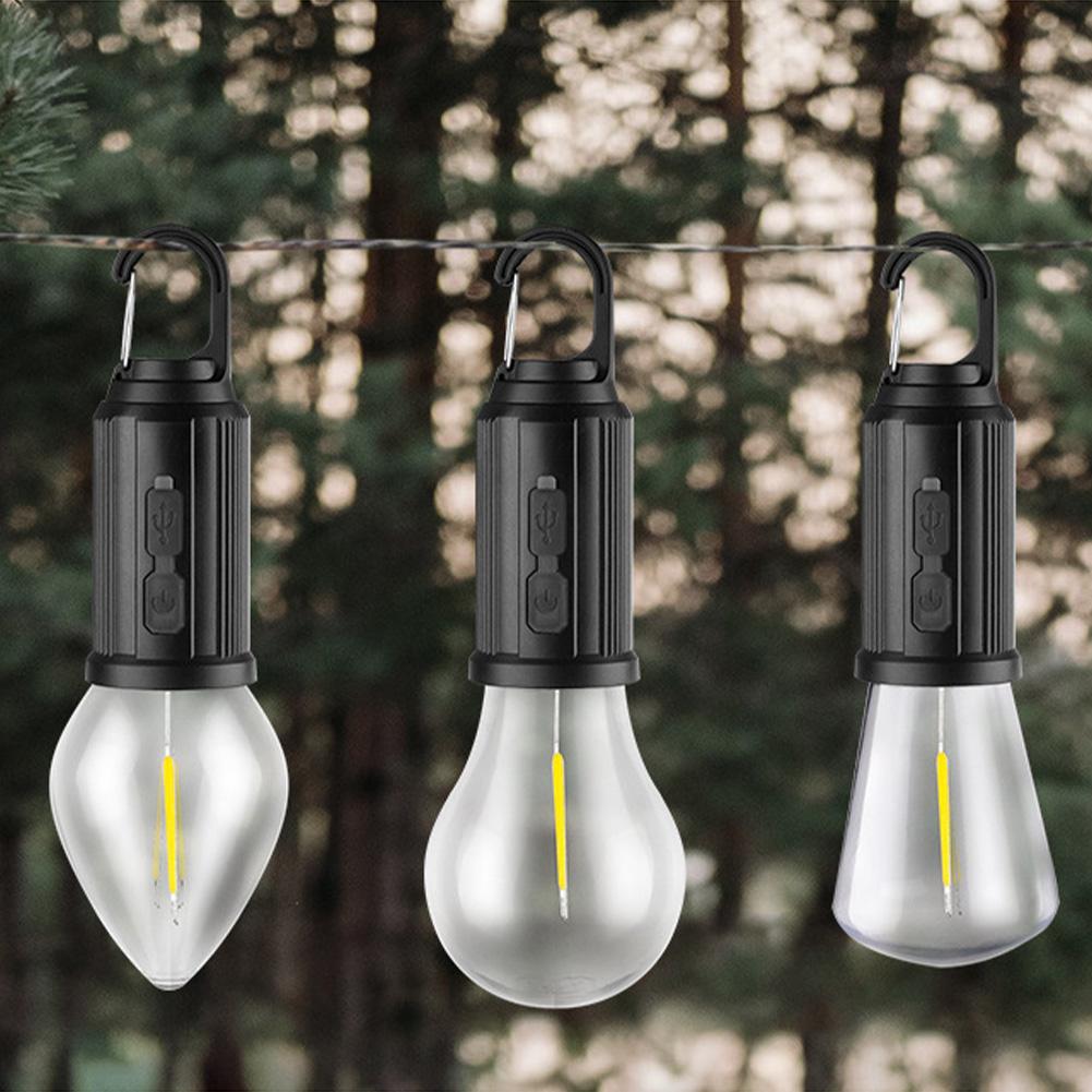 Solarbetriebene LED-Campinglampe USB-Aufladung LED-Beleuchtung Laterne Wasserdicht BBQ-Atmosphärenlicht 4 Stufen für Outdoor-BBQ-Camping