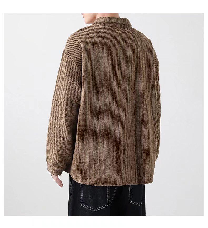 Men's Warm Loose Jacket - Spring and Autumn Collection: Casual, Comfortable Outerwear