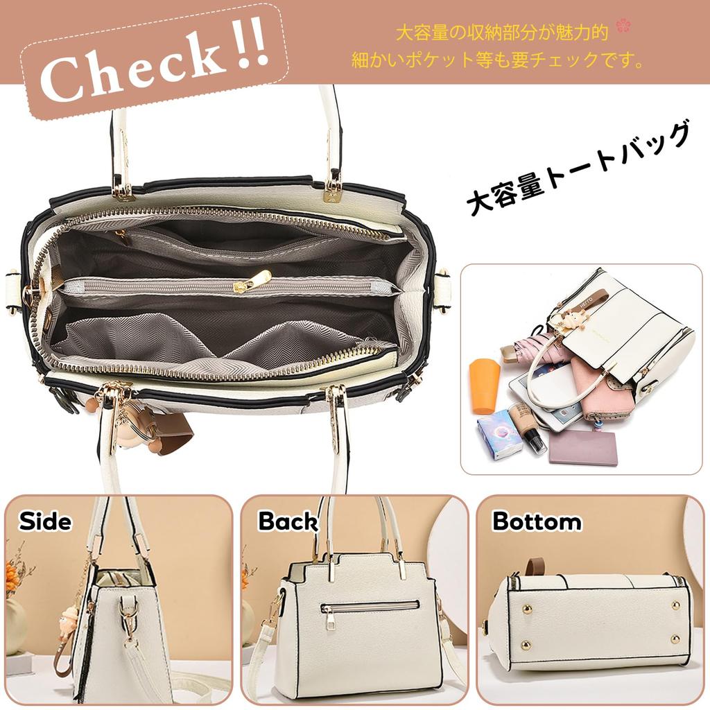 NICOLE & DORIS Damen-Umhängetasche mit Anhänger, Stilvoll, 2-Wege, Wasserdicht, Unterteilt, Doppellagig, PU-Leder, Perfekt für Pendeln, Reisen und