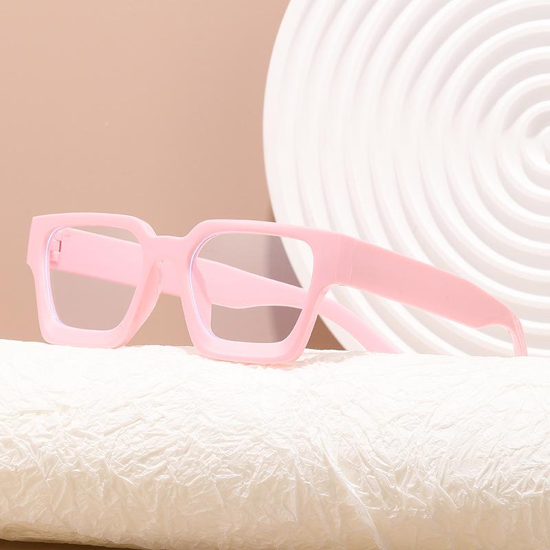 532 Square Concave Glasses Frame 4 Anti-Blue Flat Glasses, Trendy Glasses Frame