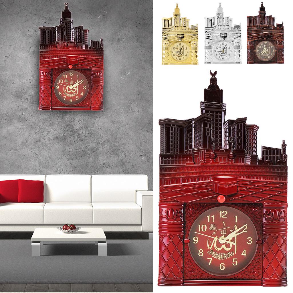 Buy Antique Islamic Wall Clock Makkah Kaaba Arabic Quran Muslim ...