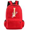 26 English Letters Cosplay Canvas Red Backpack Children Schoolbag Travel Bag Back To School Bookbag for Kids