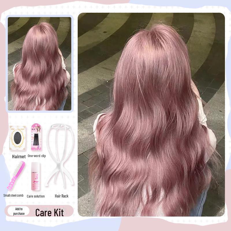 

Длинный кудрявый парик Orange Lolita для женщин - большая волна, летний полный головной убор