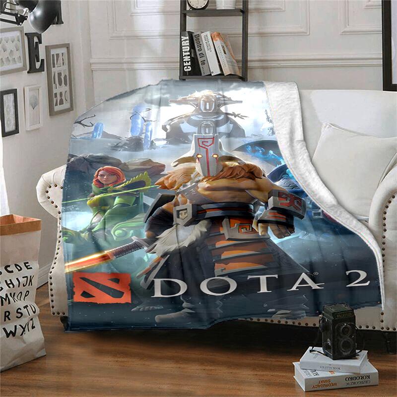 Dota 2 Flannel Blanket Soft Warm All-Season Throw, Design for Camping, Car Travel, Hiking Sofa, Bed, Office Perfect Gift for Parties