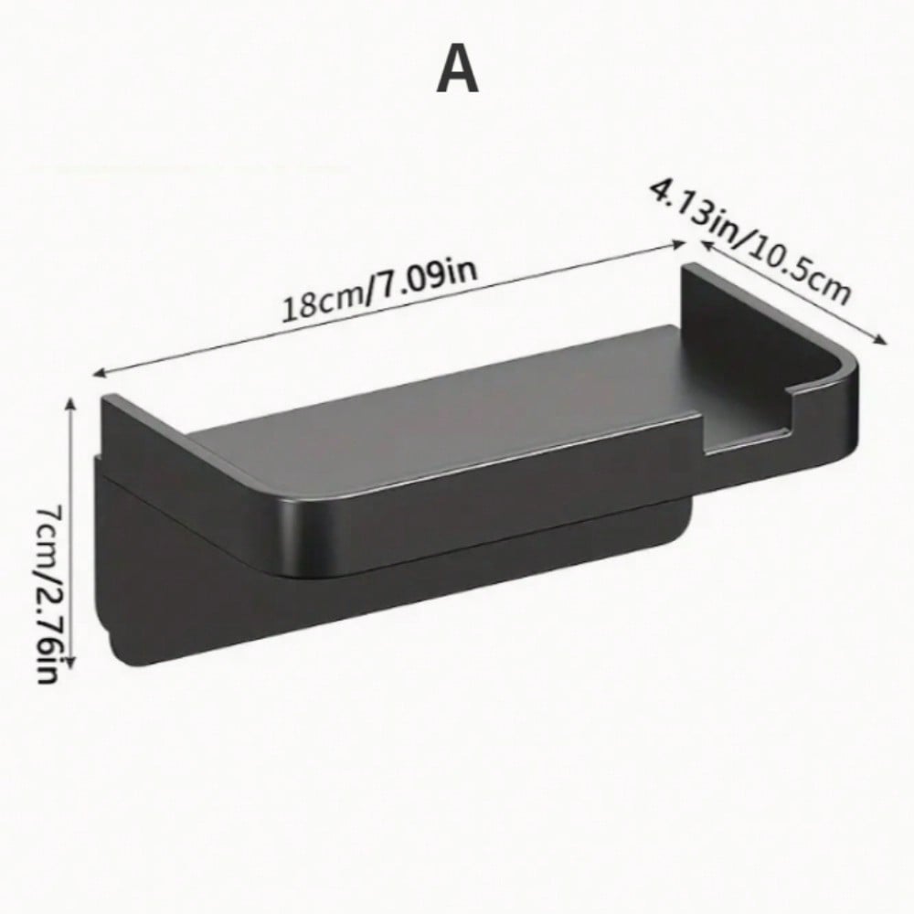 Wall-Mounted Toilet Paper Storage Rack Punch-Free Adhesive Tissue Box Mobile Phone Holder Dual-Purpose Organizer For Bathroom